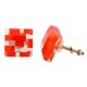 Red Resin Square Knob